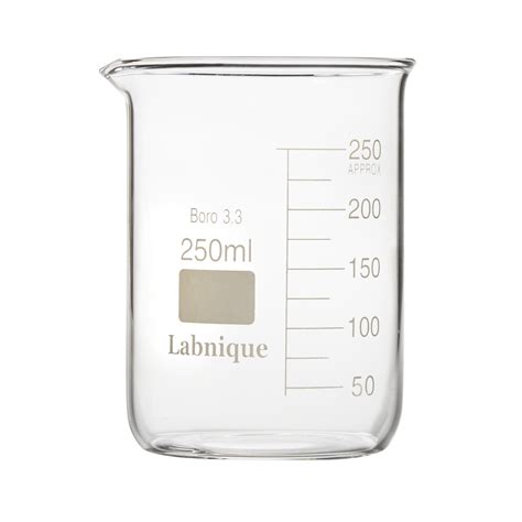 Glass Beaker, Low Form, 250ml (Case of 144) - For our online store ...
