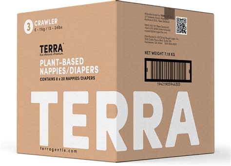 Amazon.com: Terra Size 3 Diapers: 85% Plant-Based Diapers, Ultra-Soft ...