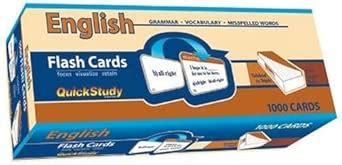Buy English Flash Cards: Grammar, Vocabulary, Misspelled Words; 1000 ...