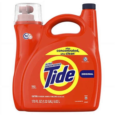 Tide Original Ultra Concentrated HE Liquid Laundry Detergent, 170oz ...