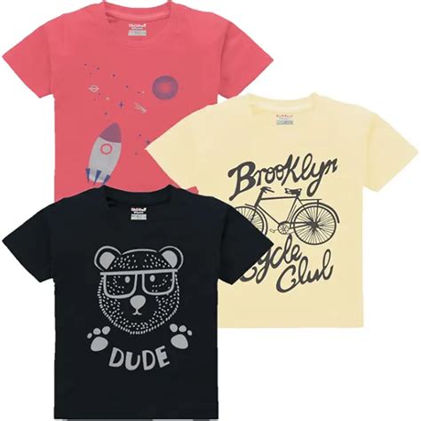 Buy Boy's Cotton Halfsleeve T-Shirt (Pack of 5) | KIDDEO