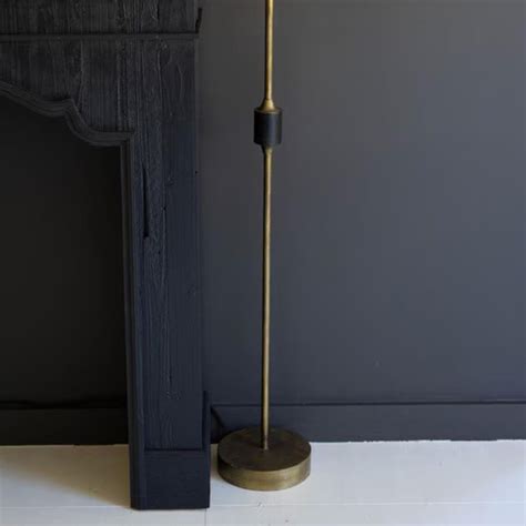 Antique Gold Floor Lamp With Black Fluted Metal Shade - Etsy