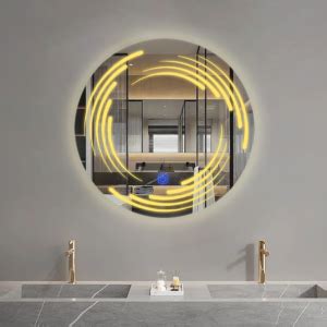 Round Bathroom Mirror with Touch Sensor and 3 Integrated Lights