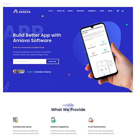 Amava - Startup Agency and SasS Business Template