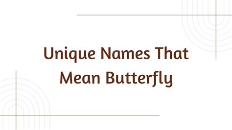 100 Unique Names That Mean Butterfly