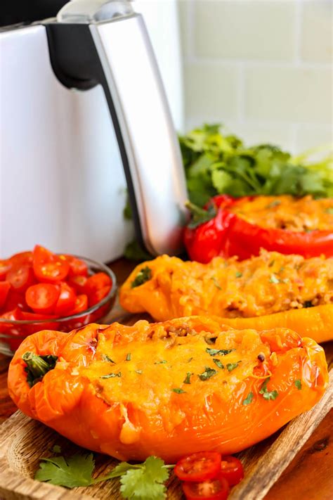 Air Fryer Stuffed Peppers - Dish 'n' the Kitchen