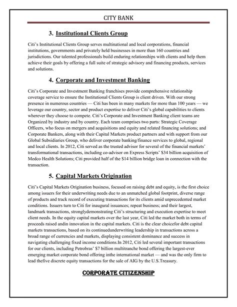 CITI BANK PROJECT MCOM PART 1 | DOCX - subsidiaries of equity bank