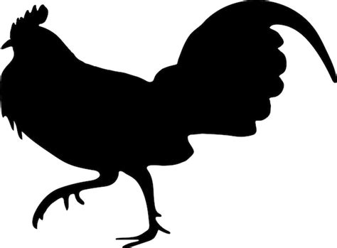 Rooster chicken silhouette or vector file chicken vector illustrations ...