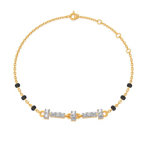 Luna Grid 9KT Gold Laboratory Grown Diamond Mangalsutra Bracelet – PALMONAS