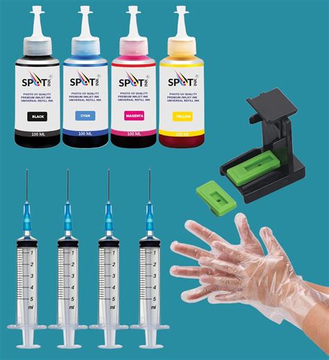 SPOTINK Refill Ink Kit Compatible for H-P Desk Jet 1000, 1050, 1510 ...
