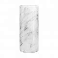 White Carrara Marble Decorative Vase Made in Italy