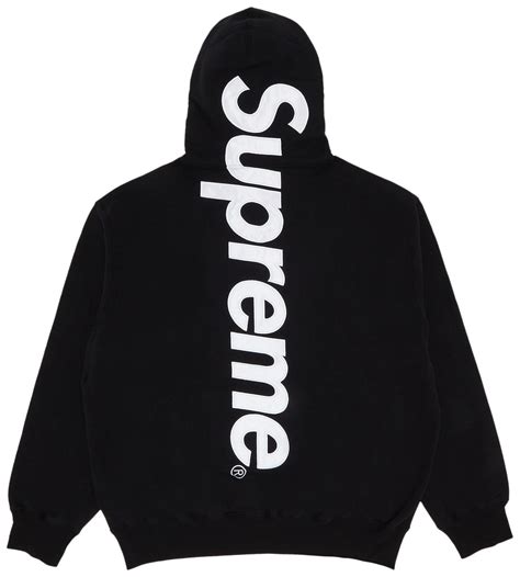 Buy Supreme Satin Appliqué Hooded Sweatshirt 'Black' - FW24SW37 BLACK ...