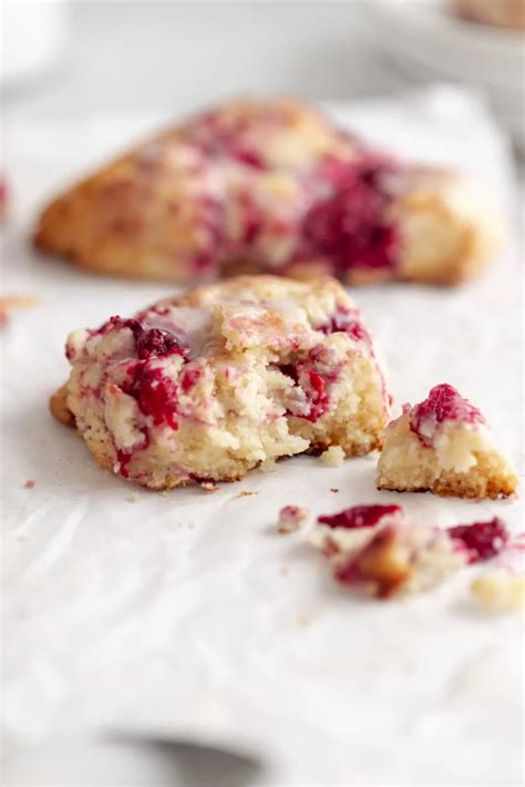 White Chocolate Raspberry Scones - Broma Bakery