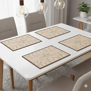 Buy YELONA Leather Dining Table Placemats Set of 4 – Waterproof, Heat ...