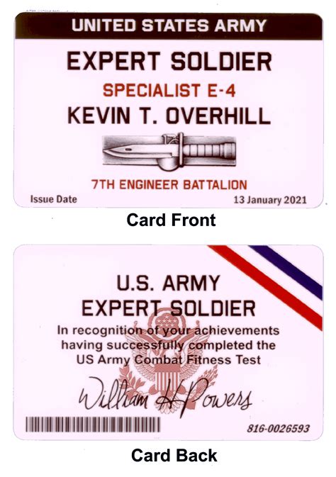 Army Expert Soldier Badge Certificate