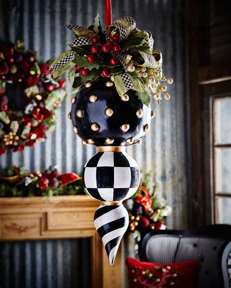 MacKenzie-Childs Deck the Halls Triple Christmas Ornament | Christmas ...