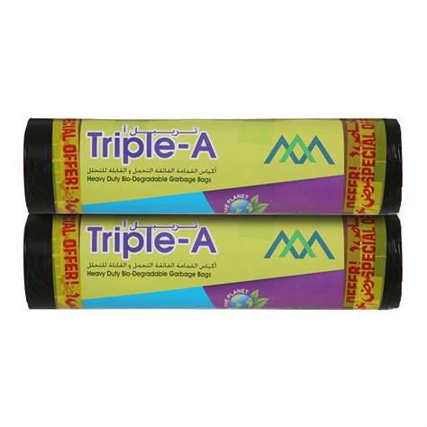 Tripple A heavy Duty Garbage Bag Roll 80 X 110 cm 15 PACK | Sharjah Co ...