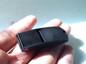CERO ® 3D Printed Extremely Very Loud Whistle 120 Plus dB (Black PLA ...