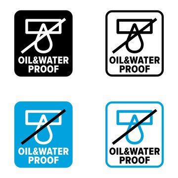 Oil and water proof vector information sign | Premium Vector