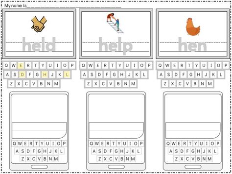 Words Beginning with /he/ Phonics for Kindergarten and First Grade ...