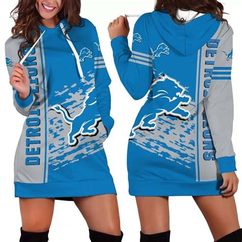 Lions Stripe Splash Hoodie Dress - teelands