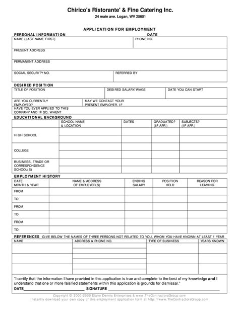 Printable Job Application - Fill Online, Printable, Fillable, Blank ...