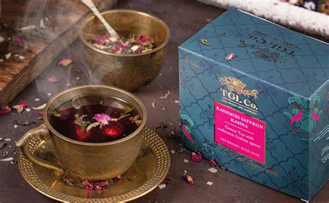 TGL Co. The Good Life Company Kashmiri Saffron Kahwa Retail Teabag Box ...