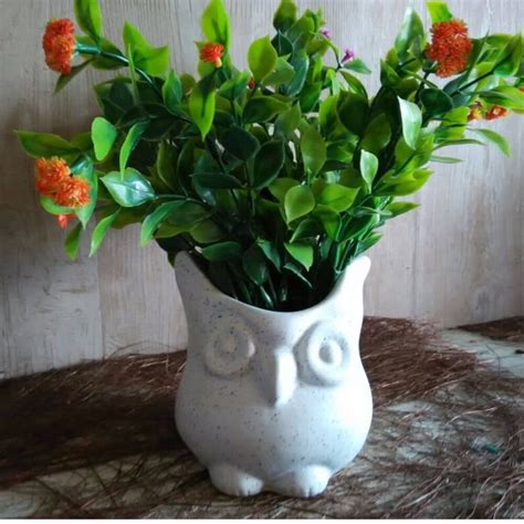 Lasaki Owl Ceramic Pot for Indoor Plants, Planters, Flower pots, Gamla ...