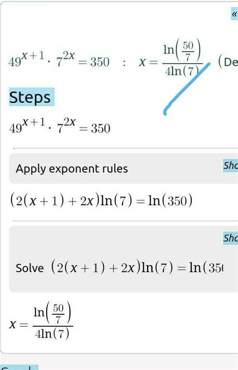 49^(x+1)7^(2x)=350 please help me - Brainly.in