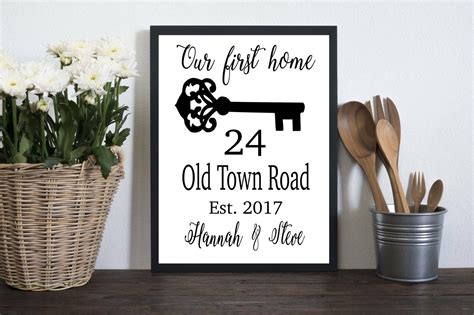 New Home Personalised Key Print - Etsy India