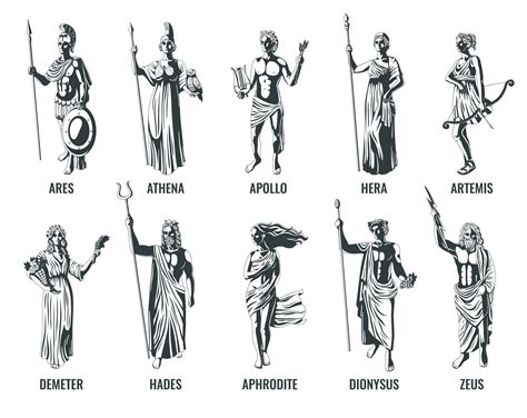 Greek Gods Set 19775721 Vector Art at Vecteezy