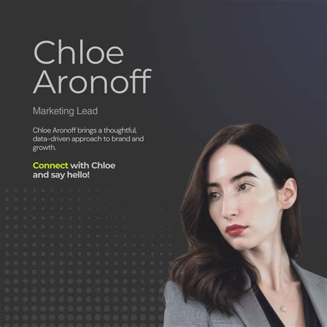 I am excited to welcome Chloe Aronoff to the team as our newest brand and growth strategist. A ...