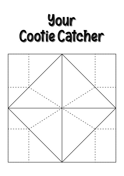 Free Printable Cootie Catcher Template