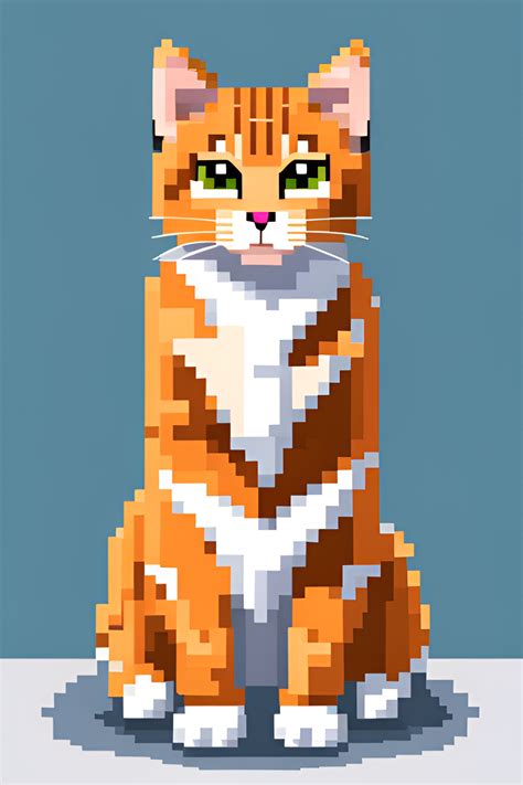 Pixel Orange Cat | Pixel art, Pixel art pattern, Pixel art grid