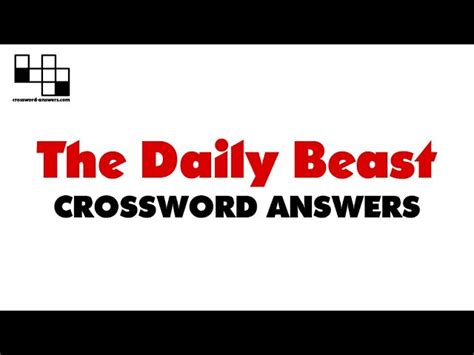Daily beast crossword puzzle : can you outwit the squirrel king? 7 ...