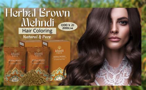 Buy Khadi Veda Herbal Mehndi Henna Powder 100gm each (Pack of 2)(Brown ...