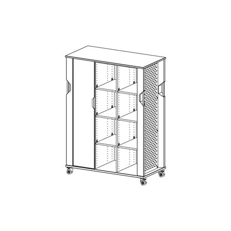 BIM objects - Free download! SALTO Mobile Cubby J2410-20 | BIMobject