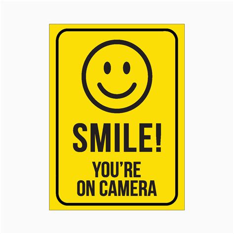 SMILE! YOU'RE ON CAMERA SIGN – Get signs