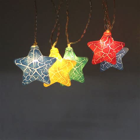 Crack Star Shape 16 LED Pastel String Lights