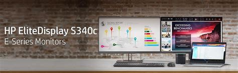 HP Elitedisplay S340C 34-Inch Curved Wqhd Anti Glare LED Monitor (Black ...