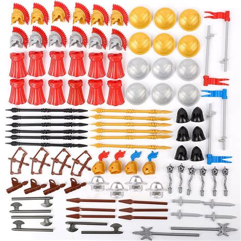 GoAssemb Medieval Military Weapon Sets, MOC Custom Ancient Rome Style ...