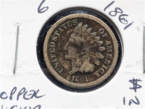 At Auction: 1861 CN - Indian Head Penny - Civil War Era - Semi Key Date