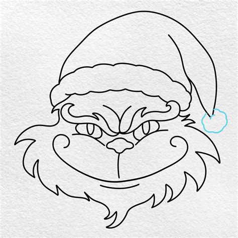 How to Draw the Grinch Face - HelloArtsy