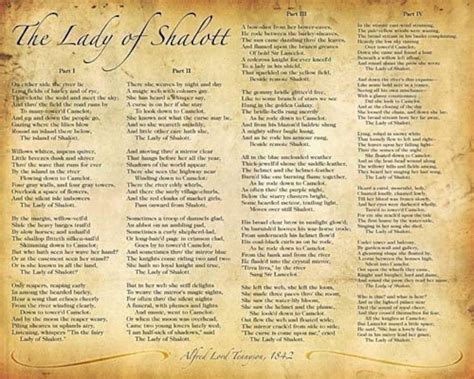The Lady of Shalott Alfred Lord Tennyson Poem 10x8 Print - Etsy