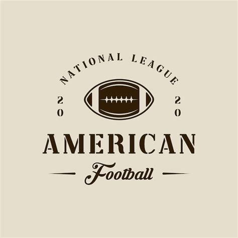 American-Football-Logo, Vintage-Vektorillustration, Vorlage, Symbol ...