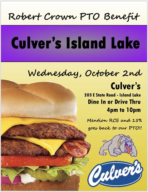 Robert Crown School PTO » Restaurant Benefit October