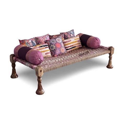 Natural Jute Weave Charpai Bed: Wooden Charpai Khatiya