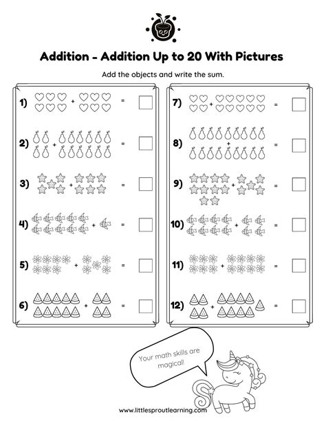 Addition Worksheets Year 1 Preschool Addition Printable Worksheets