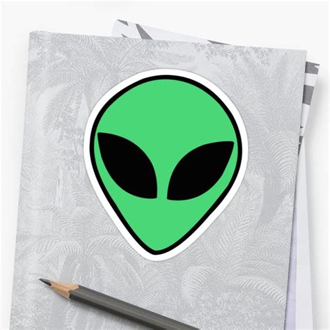 Alien Head Sticker 的图像结果