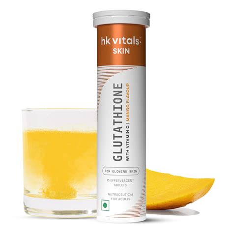 hk vitals Glutathione (Mango, 15 Effervescent Tablets) | L-Glutathione ...